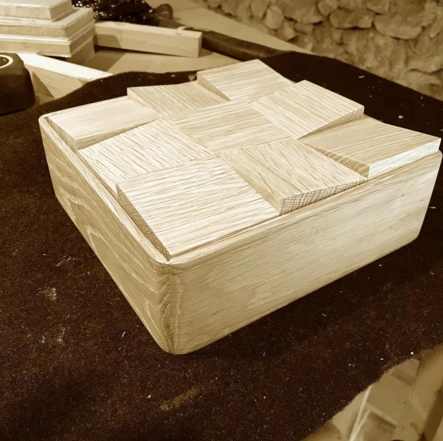 Box en chêne massif, création atelier